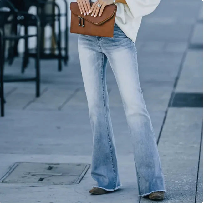 Slim Flare High-Waist Jeans