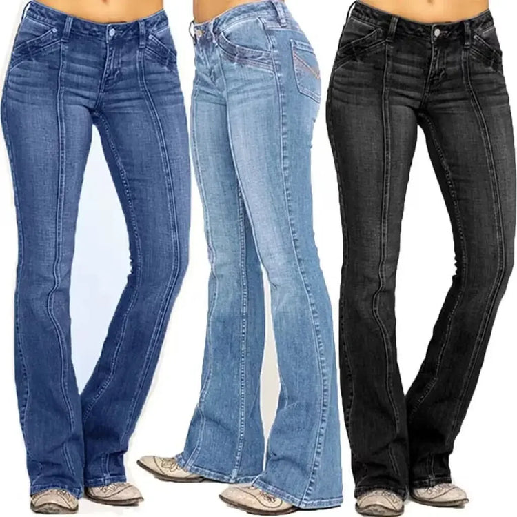 low waist bootcut jeans